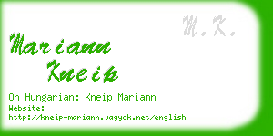 mariann kneip business card